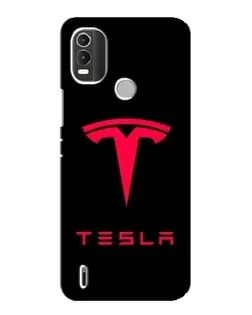 Чехол для Nokia C21 Plus с картинкой «Tesla Red Logo»