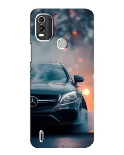 Чехол для Nokia C21 Plus с картинкой «Mercedes — ночной город»