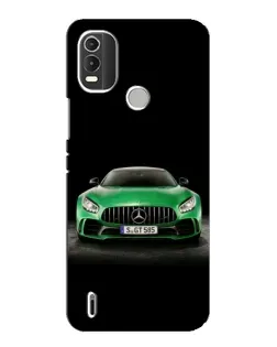 Чехол для Nokia C21 Plus с картинкой «Mercedes — неоновый лого»