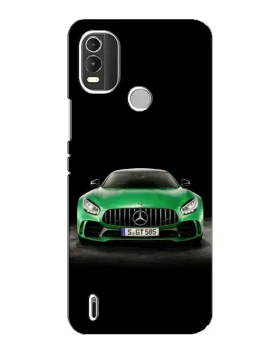 Чехол для Nokia C21 Plus с картинкой «Mercedes — неоновый лого»