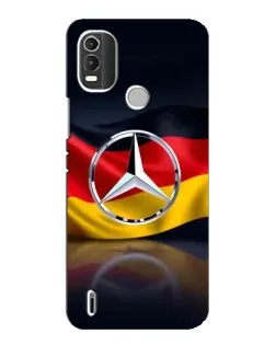 Чехол для Nokia C21 Plus с картинкой «Mercedes — флаг Германии»