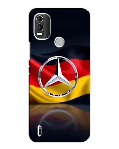 Чехол для Nokia C21 Plus с картинкой «Mercedes — флаг Германии»