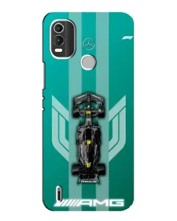 Чехол для Nokia C21 Plus с картинкой «Mercedes AMG Petronas»