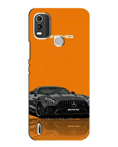 Чехол для Nokia C21 Plus с картинкой «Оранжевый Mercedes AMG»
