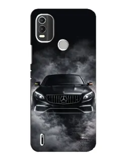 Чехол для Nokia C21 Plus с картинкой «Mercedes в дыму»
