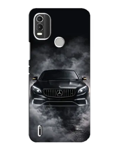 Чехол для Nokia C21 Plus с картинкой «Mercedes в дыму»