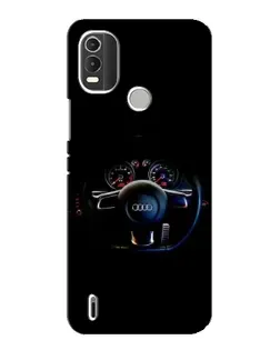 Чехол для Nokia C21 Plus с картинкой «Салон Audi — руль»