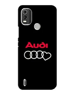 Чехол для Nokia C21 Plus с картинкой «Логотип Audi Heart»