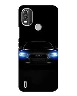 Чехол для Nokia C21 Plus с картинкой «Audi в неоне»