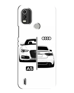 Чехол для Nokia C21 Plus с картинкой «Audi — контрастный дизайн»