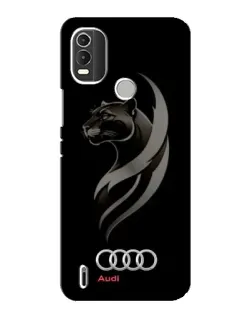 Чехол для Nokia C21 Plus с картинкой «Графика — пантера и Audi»