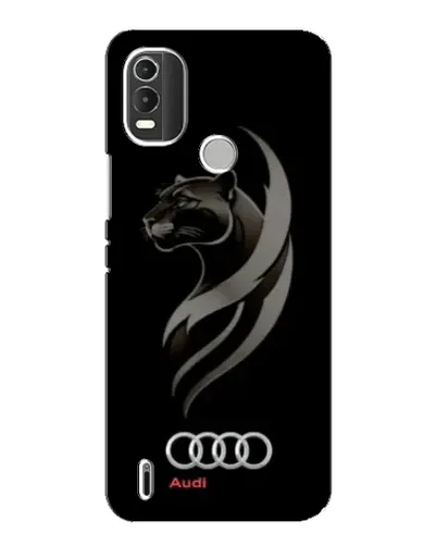 Чехол для Nokia C21 Plus с картинкой «Графика — пантера и Audi»