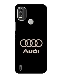 Чехол для Nokia C21 Plus с картинкой «Audi — золотой логотип»