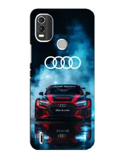 Чехол для Nokia C21 Plus с картинкой «Audi Sport — неон»