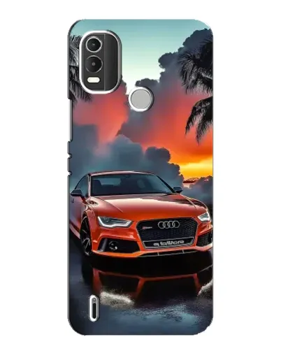 Чехол для Nokia C21 Plus с картинкой «Audi — закат»