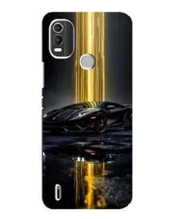 Чехол для Nokia C21 Plus с картинкой «Ночной Lamborghini драйв»