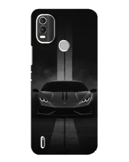 Чехол для Nokia C21 Plus с картинкой «Lamborghini симметрия дорог»