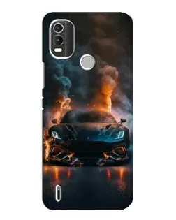 Чехол для Nokia C21 Plus с картинкой «Lamborghini дымная эстетика»