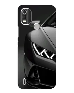 Чехол для Nokia C21 Plus с картинкой «Lamborghini фары детализация»