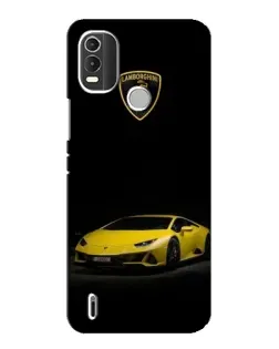 Чехол для Nokia C21 Plus с картинкой «Lamborghini желтый акцент»