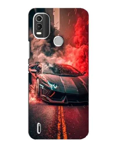 Чехол для Nokia C21 Plus с картинкой «Lamborghini красный дым» Чехол для Nokia C21 Plus с картинкой «Lamborghini красный дым»