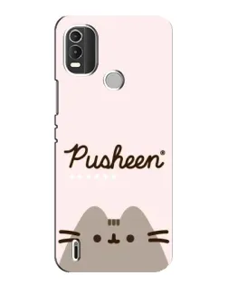 Чохол для Nokia C21 Plus з картинкою «Pusheen логотип»