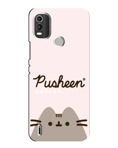 Чохол для Nokia C21 Plus з картинкою «Pusheen логотип»