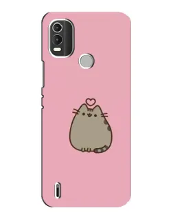 Чохол для Nokia C21 Plus з картинкою «Pusheen серце»