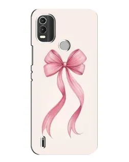 Чехол для Nokia C21 Plus с картинкой «Розовый бант»