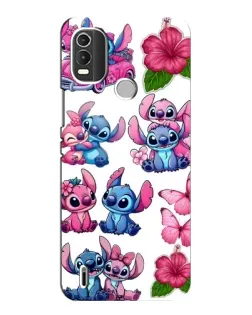 Чохол для Nokia C21 Plus з картинкою «Стікери Stitch та Angel»