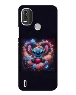 Чохол для Nokia C21 Plus з картинкою «Stitch у квітах»