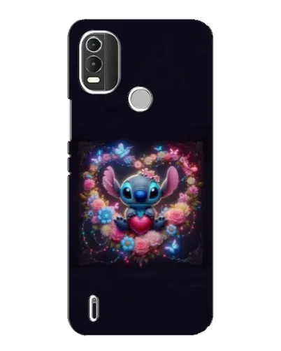 Чохол для Nokia C21 Plus з картинкою «Stitch у квітах» Чохол для Nokia C21 Plus з картинкою «Stitch у квітах»