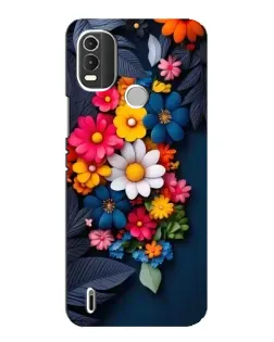 Чехол для Nokia C21 Plus с картинкой «Цветочная феерия»