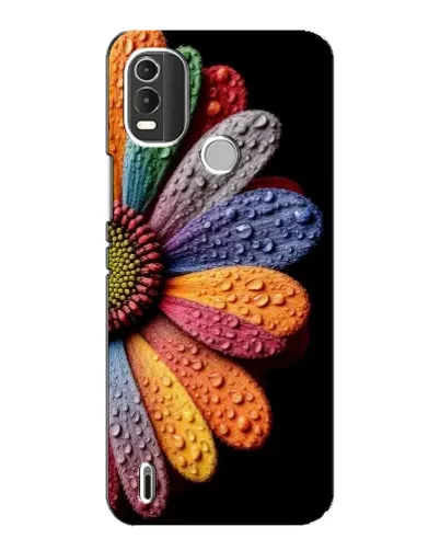 Чехол для Nokia C21 Plus с картинкой «Радужный цветок»