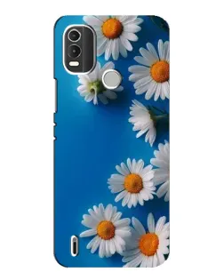 Чехол для Nokia C21 Plus с картинкой «Белоснежные маргаритки»