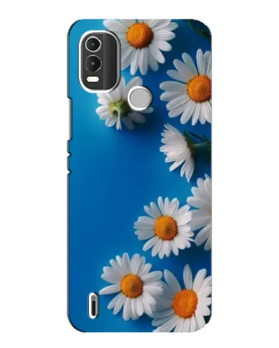 Чехол для Nokia C21 Plus с картинкой «Белоснежные маргаритки»