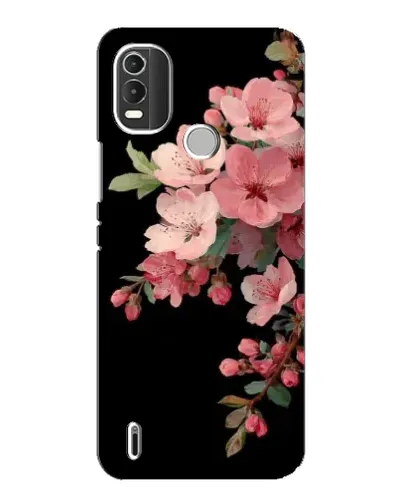 Чехол для Nokia C21 Plus с картинкой «Розовая ветка сакуры»