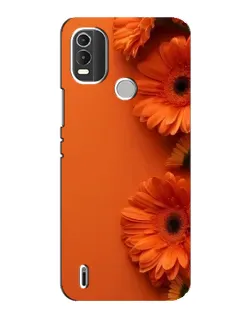 Чехол для Nokia C21 Plus с картинкой «Оранжевые герберы»