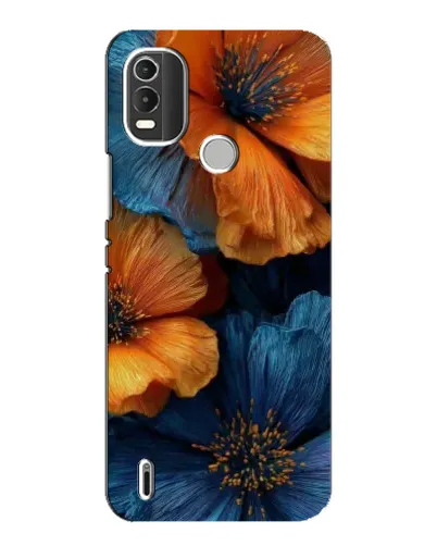 Чохол для Nokia C21 Plus з картинкою «Яскрава синьо-помаранчева флора» Чохол для Nokia C21 Plus з картинкою «Яскрава синьо-помаранчева флора»