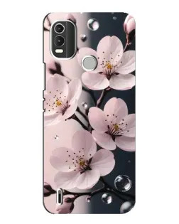 Чохол для Nokia C21 Plus з картинкою «Ніжня сакура та краплі»