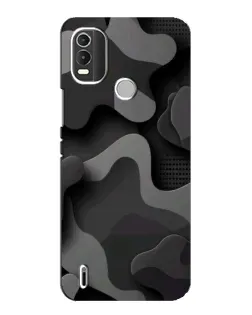 Чехол для Nokia C21 Plus с картинкой «Темный абстрактный камуфляж»