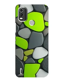 Чехол для Nokia C21 Plus с картинкой «Яркая неоновая галька»