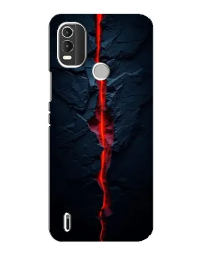 Чехол для Nokia C21 Plus с картинкой «Kрасная лавовая трещина» Чехол для Nokia C21 Plus с картинкой «Kрасная лавовая трещина»