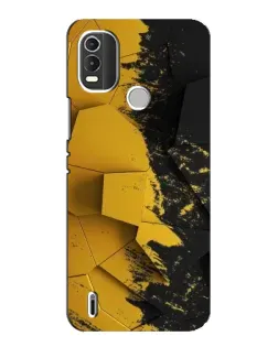 Чехол для Nokia C21 Plus с картинкой «Золотые осколки геометрии»