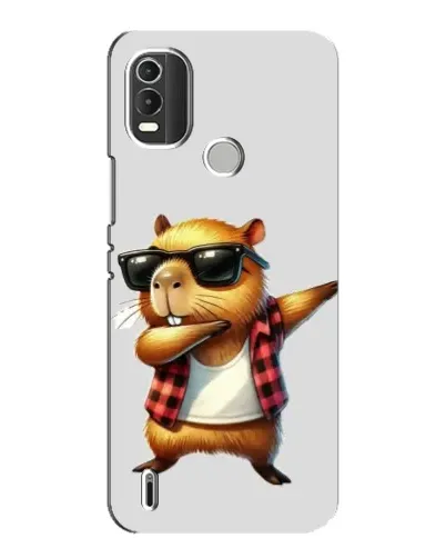 Чехол для Nokia C21 Plus с картинкой «Капибара рэпер даб»