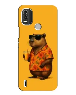 Чехол для Nokia C21 Plus с картинкой «Капибара на отдыхе»