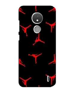 Чохол для Nokia C21 з картинкою «Jordan Red Pattern»