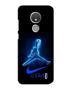 Чохол для Nokia C21 з картинкою «Jordan Neon Blue»