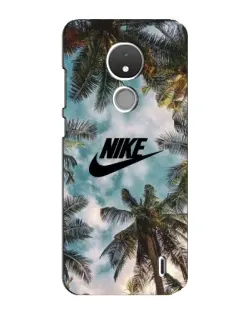 Чохол для Nokia C21 з картинкою «Тропічний принт Nike» Чохол для Nokia C21 з картинкою «Тропічний принт Nike»