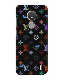 Чохол для Nokia C21 з картинкою «Кольорова монограма LV»